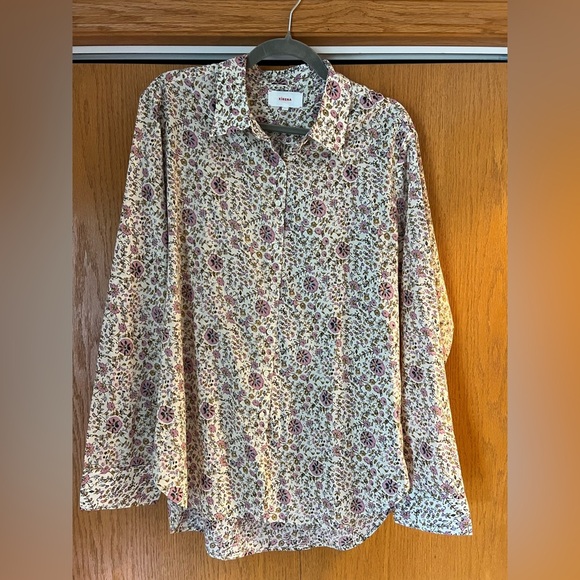 Xirena Beau Buttondown oversized Floral Print Women's Top size large - Picture 4 of 11